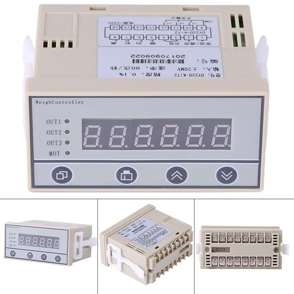 1 предмет индикатор ячейки загрузки Вес Сенсор 220V Высокая точность взвешивания контроллер Вес индикатор 6-значный цифровой светодиодный Дисплей 2-контактный разъем