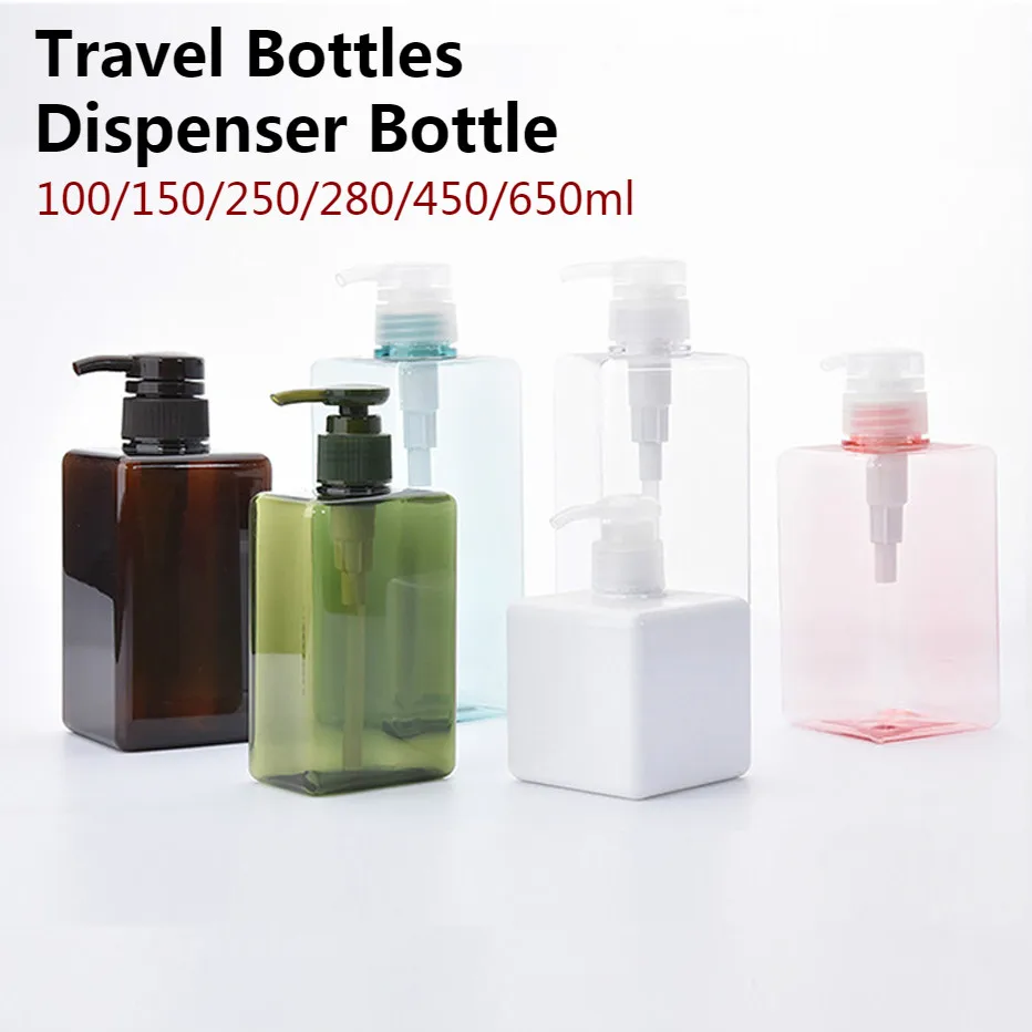 

Travel Toiletry Bottle Liquid Soap Dispenser Bottle Multiple Capacitie Empty Press Type Shampoo Body Wash Lotion Bottle Bathroom