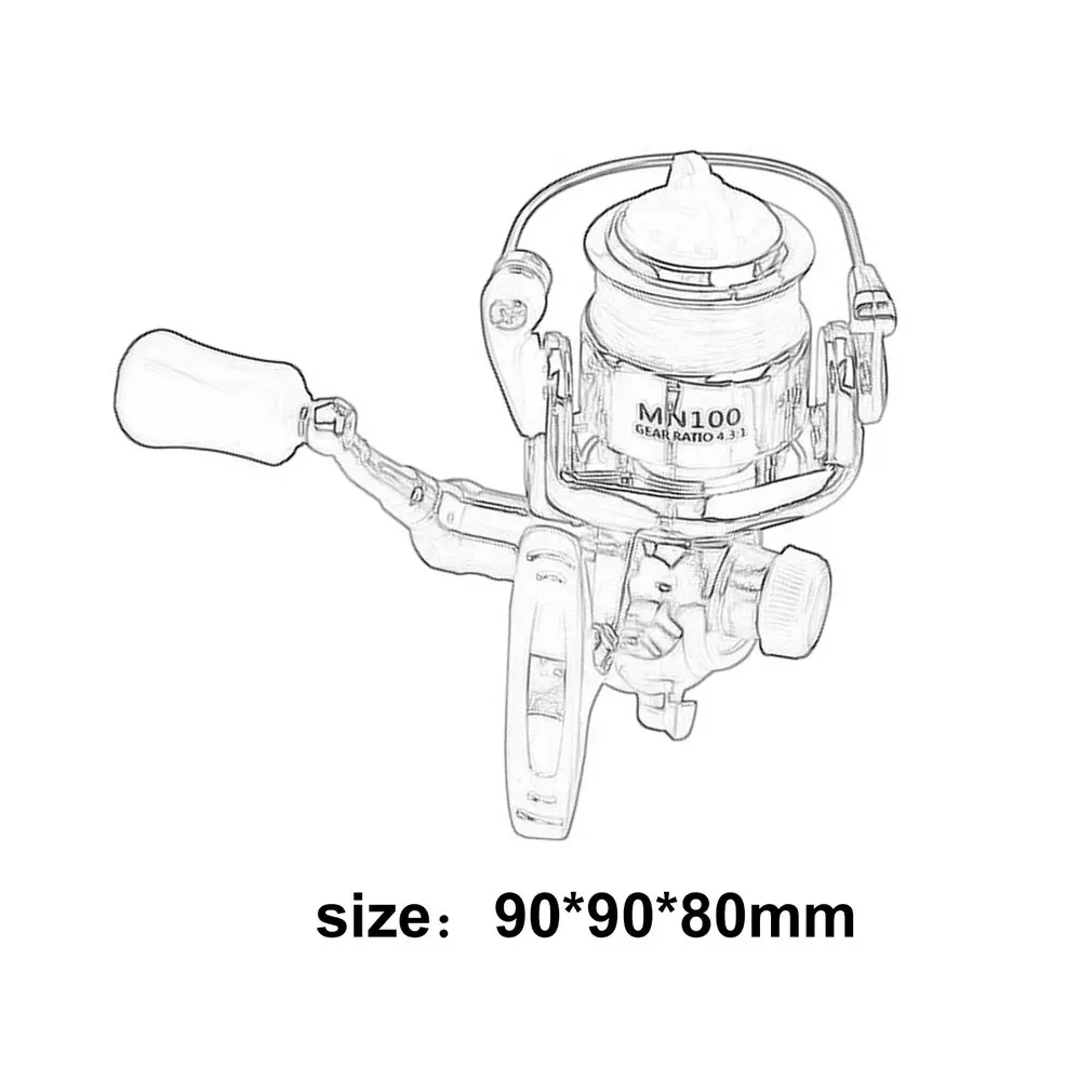 

Portable Size High Strength Aluminum Alloy Spinning Fishing Reel Fishing Tackle Small Spinning Reel 4.3:1 Fishing Accessories