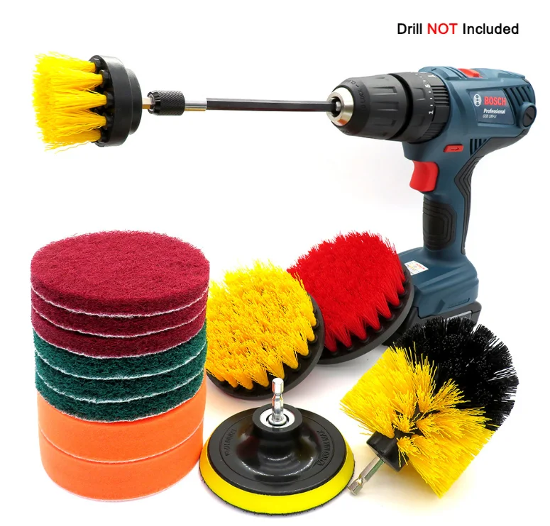 

Набор щеток для электродрели, Комплект универсальных мощных насадок для чистки ванной комнаты, ванной комнаты, плитки, ванной