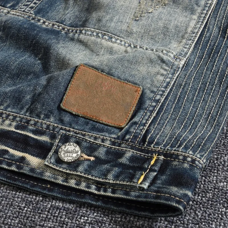 

Mens Denim Coat Street Stand Collar Zipper Biker Style Cowboy Long Sleeve Classic Vintage Hip Hop Jean Jacket Outwear