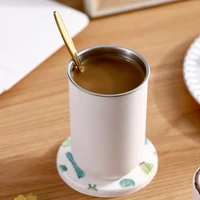 coffee cup stainless steel 300ml simple mouthwash cup retro afternoon tea cup office home tea cup anti scalding