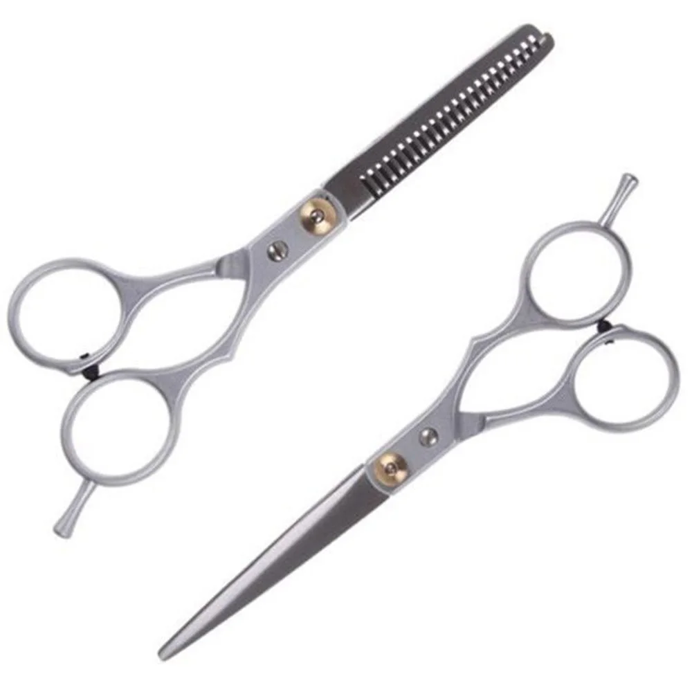 

6 inch Cutting Thinning Styling Stainless Steel Hair Scissors Salon Hair Hairdressing Tool Shears Regular Flat Teeth Blades