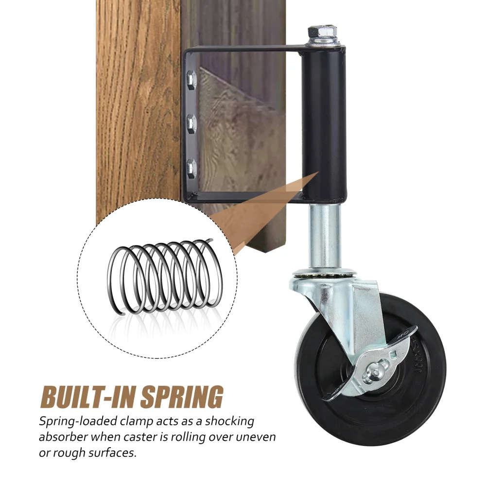 

1 Set Spring-Loaded Gate Caster Practical Gate Wheel Heavy Duty Gate Caster