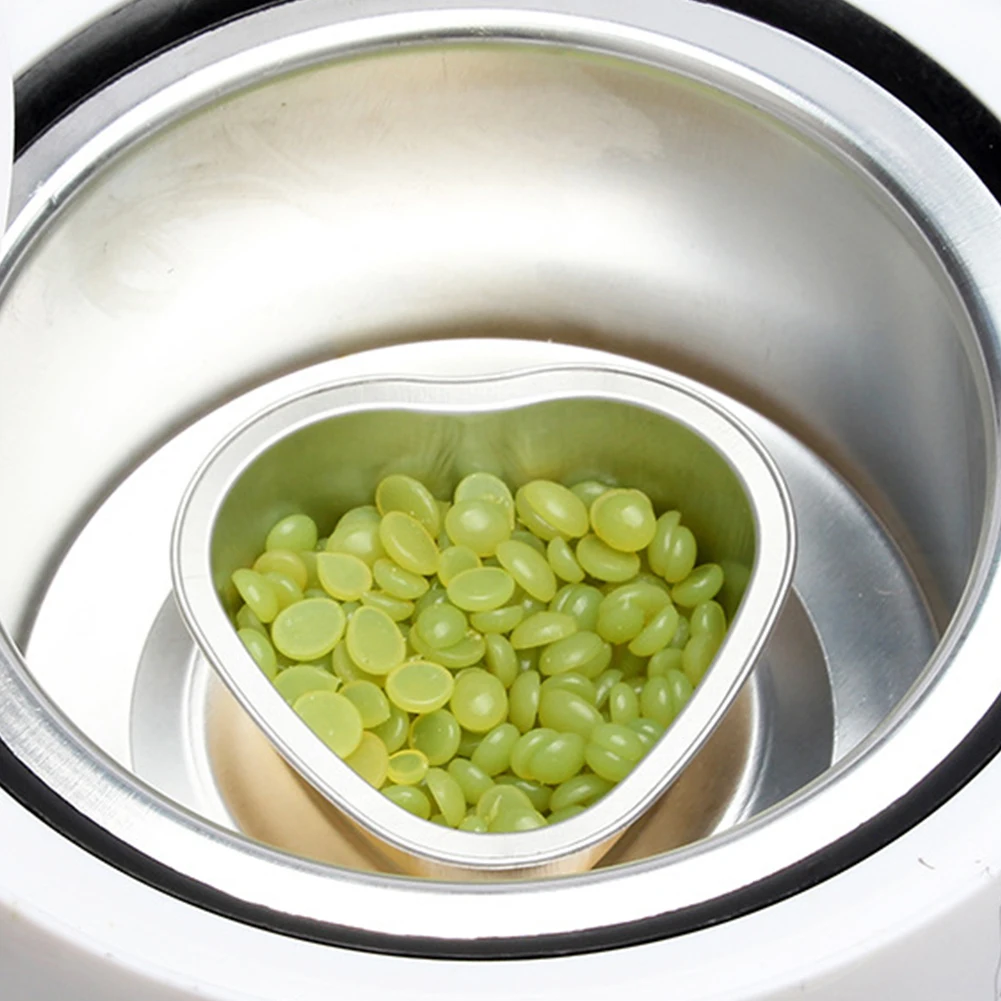 10 шт. чаша для воска в форме сердца розового цвета расплавления из алюминиевой