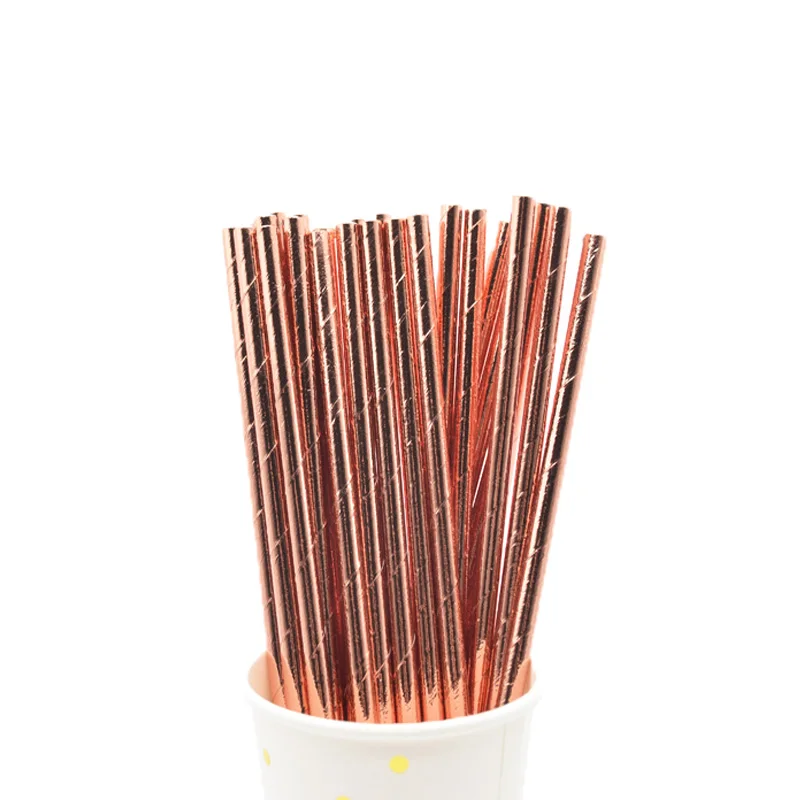 25pcs straws 25 шт. год радужные бумажные соломинки Рождество Дети питьевой соломки для дней рождения вечерние принадлежности Свадебные украшения - Цвет: 25pcs straws