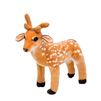 huggable cute simulated sika deer plush toys for children real life giraffe animal stuffed doll home decor kids birthday gift