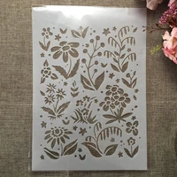 a4 29cm small grass plants leaves diy layering stencils wall painting scrapbook coloring embossing album decorative template