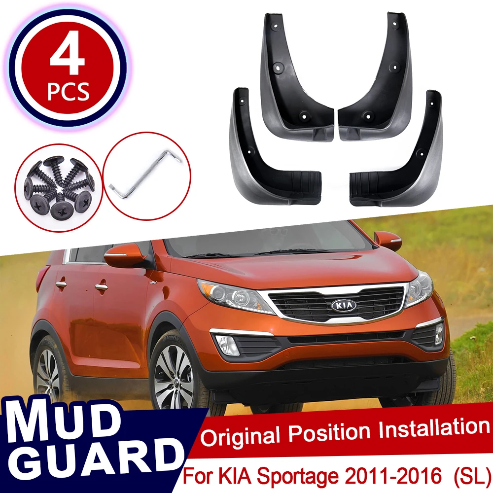 Брызговики для KIA Sportage SL 2011 ~ 2016 грязеотталкивающие щитки брызговики автомобиля