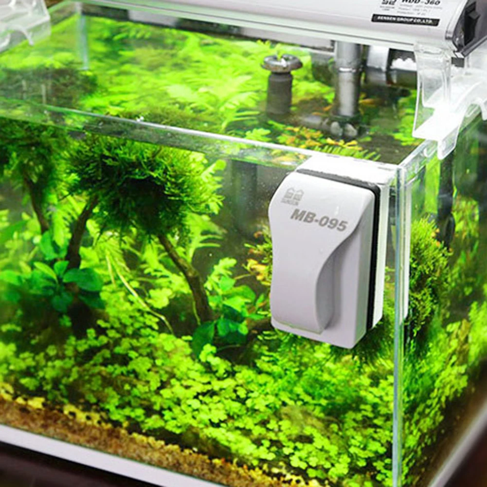 

Plastic Fish Tank Brushes With Strong Suction Non-Slip Magnetic Sponge Fish Tank Glass Cleaner Brush With Algae Scraper Tools