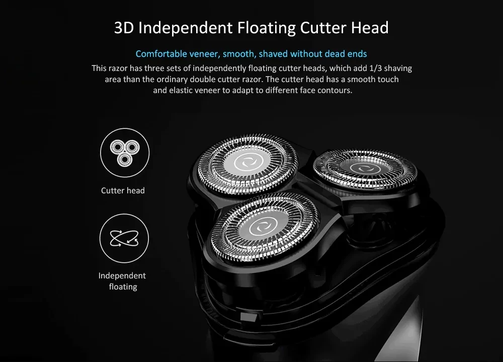 Xiaomi Mijia Enchen BlackStone 3D умная Бритва для электробритва для мужчин, моющаяся, type-C, USB перезаряжаемая бритва, машинка для бороды, подарок