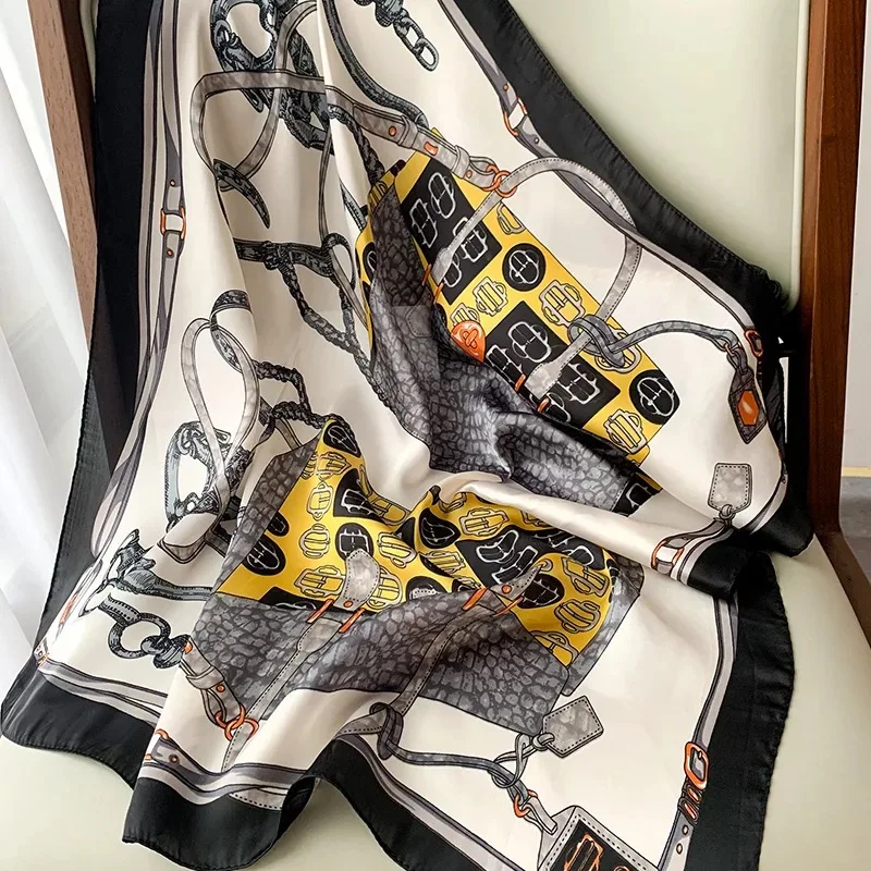 

Spring New Chain 70 xiao si jin Silk Decorative Scarf Summer Sunscreen Shawl Soft Wild scarves women poncho chiffon hijab