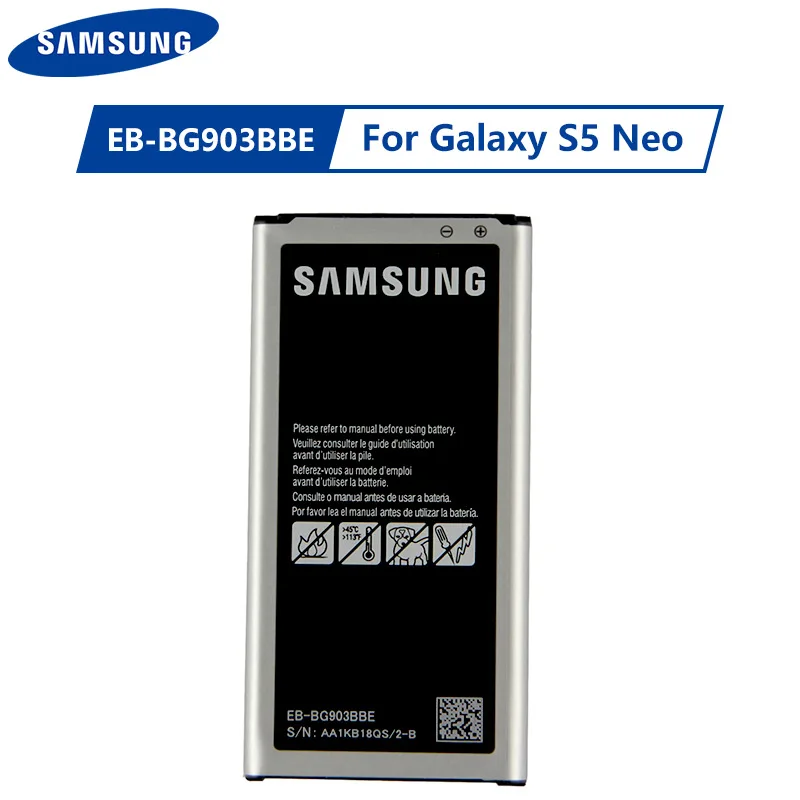 Оригинальная Аккумуляторная батарея Samsung аккумулятор для Galaxy S5 Neo с NFC 4 контакта