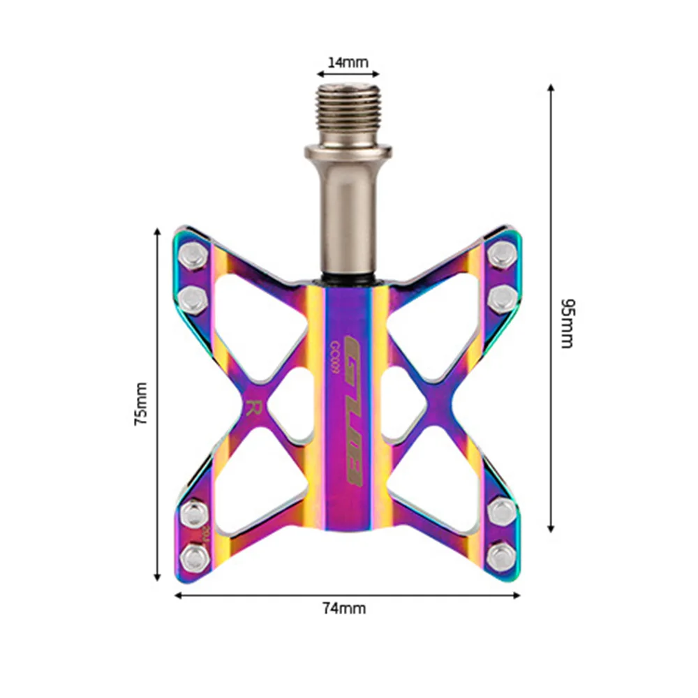 

GUB Bike Pedals Aluminum Alloy Lightweight Flat Platform Antiskid Cycling Pedal 3 Bearing Road Bike MTB Pedals
