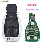 Умный дистанционный ключ с 3 кнопками, 315 МГц, 433 МГц, BGA NEC для Mercedes Benz A, B, C, E, S, Class W203, W204, W205, W210, W211, W212, W221, W222, W639