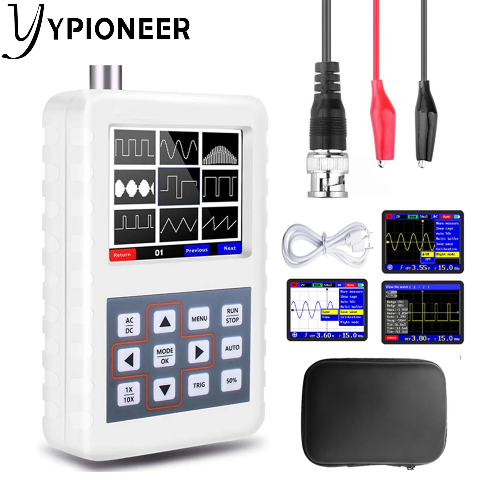 YPioneer DSO PRO Handheld Mini Portable Digital Oscilloscope 5M Bandwidth 20MSps Sampling Rate