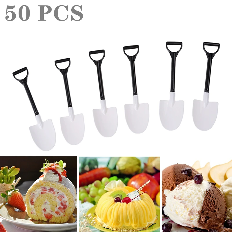 Dessert Spoon Mini Shovel Potted Ice Cream Cake For Kids Tea Coffee Spoons Disposable Party Supplies | Дом и сад