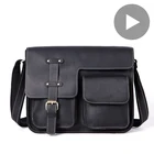 Сумка-мессенджер мужская из натуральной кожи, для ноутбука, школьный, дорожный, 2020