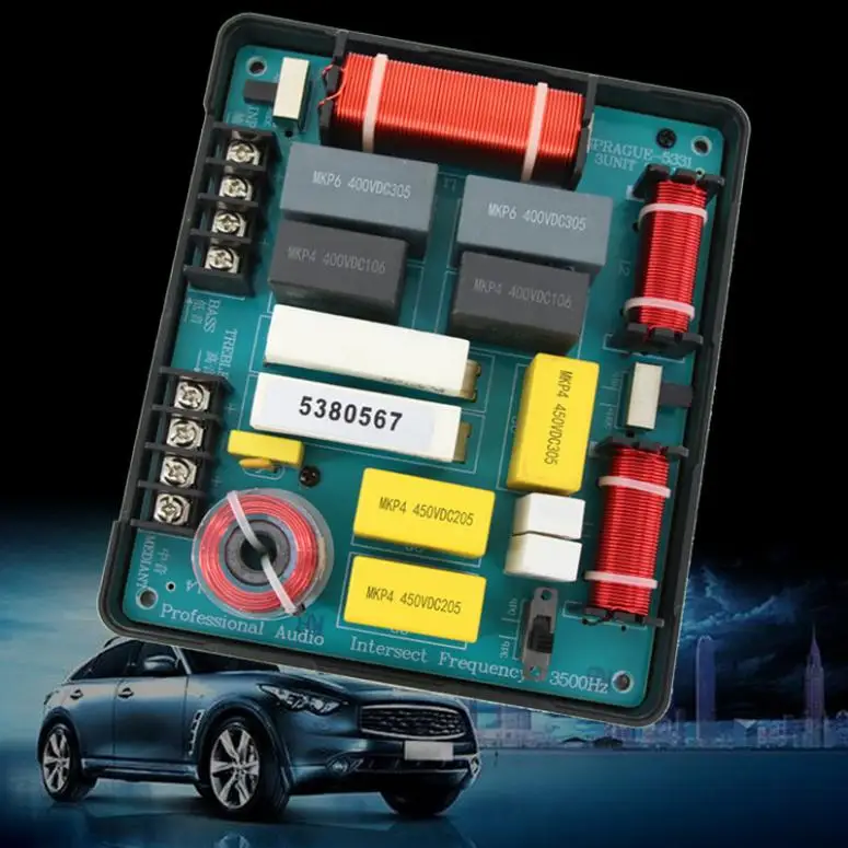 350W фары для автомобилей Динамик 3-х полосная кроссовер аудио ВЧ + Alto баса