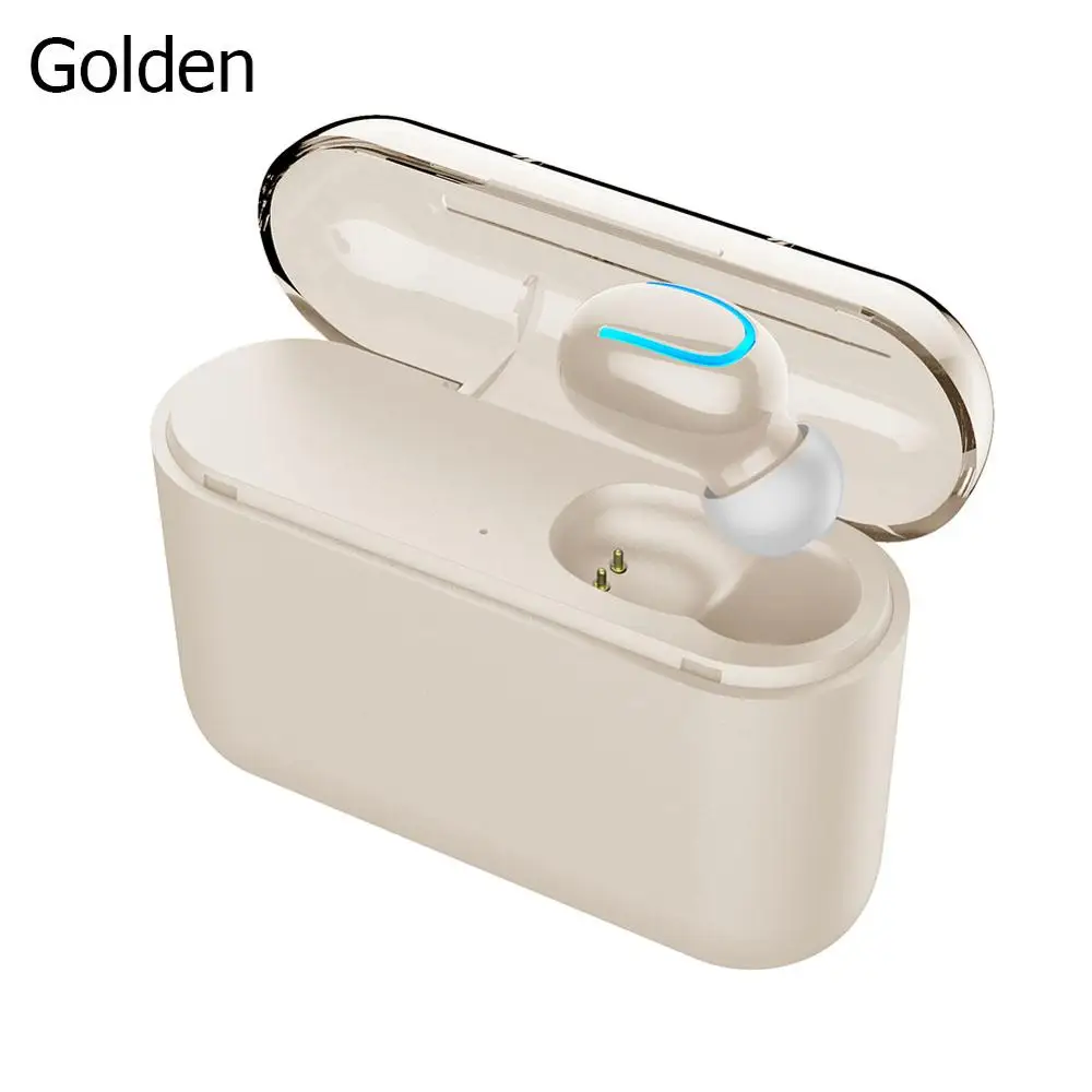 Gold HBQ Q32 TWS беспроводные наушники, гарнитура, Bluetooth 5,0, гарнитура с микрофоном, мини Bluetooth наушники-вкладыши, беспроводные наушники - Цвет: Gold