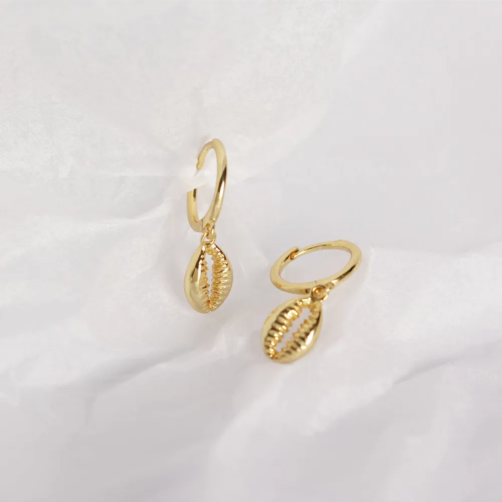 

Trendy Summer Beach Ocean Shell Hoop Earrings for Women Gold Silver Color Earing Party Punk INS Fashion Jewelry Accessories Gift
