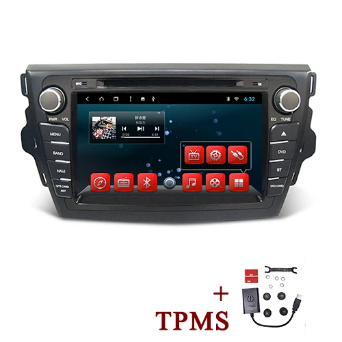YAZH 32GB 1080*600 Автомобильная головная установка для Great Wall C30 Aftermarket gps-навигация Android автомобильный стерео DVD CD плеер Авто радио - Цвет: with External TPMS