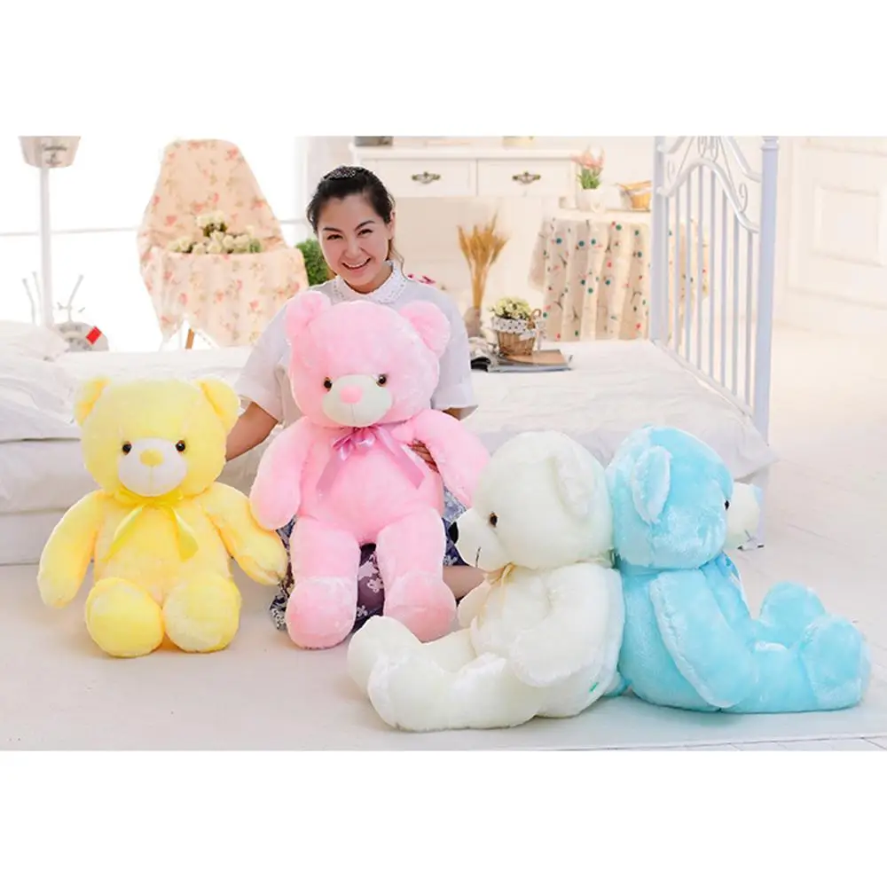 Kawaii светильник Led плюшевый мишка мягкие игрушки кукла большой красочный