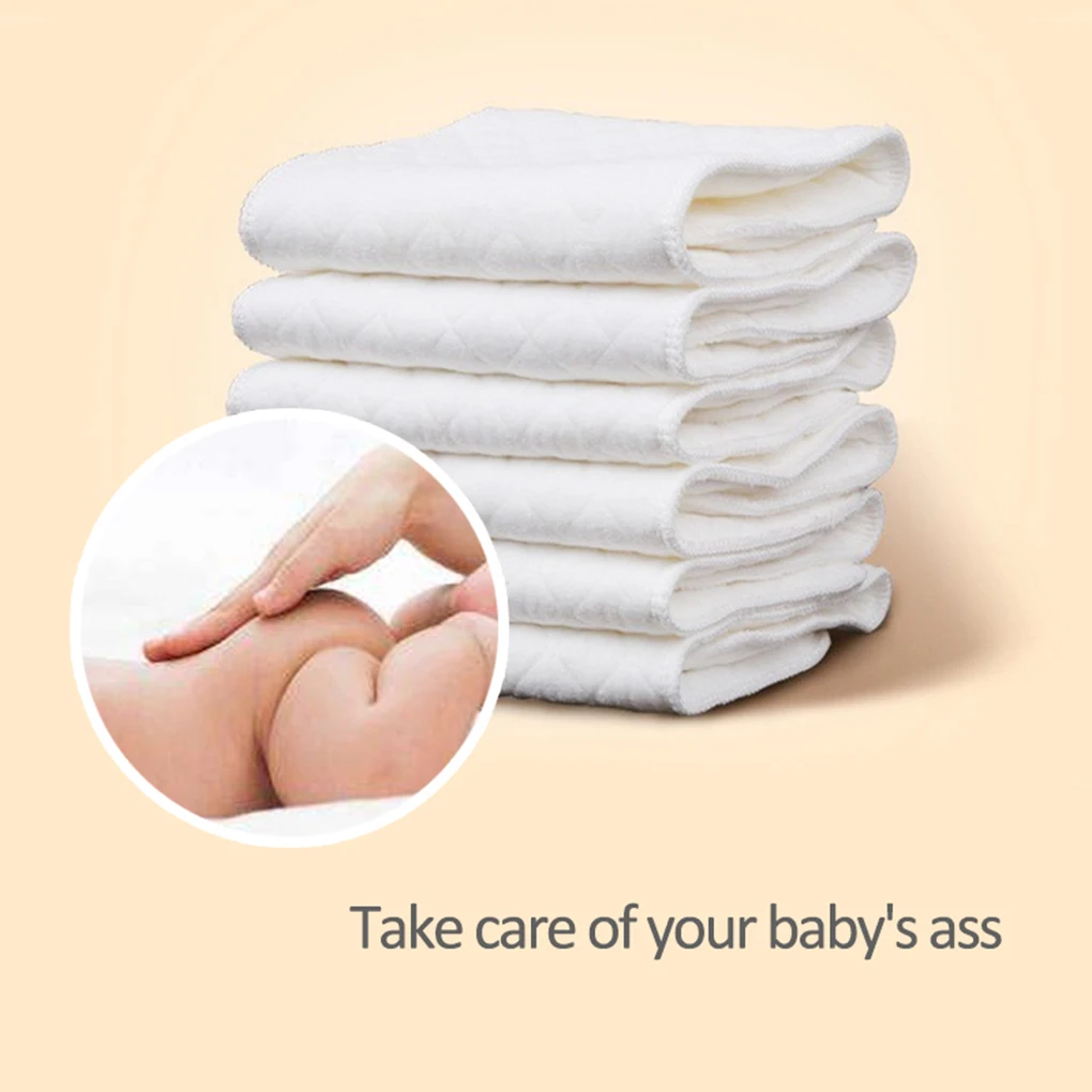 Pa&ntilde;ales de tela reutilizables para beb&eacute;, insertos de 3 capas, 100% algod&oacute;n lavable, respetuoso con el medio ambiente, 10 Uds.-1