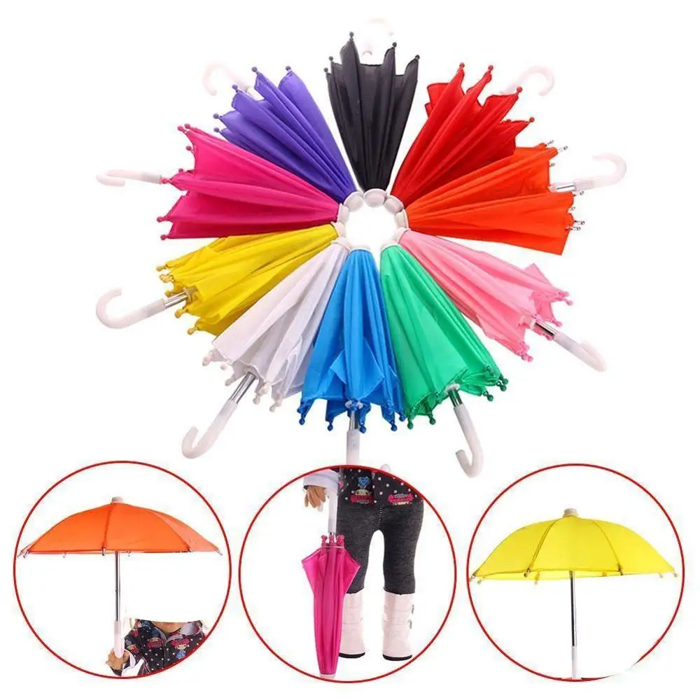Colorful Mini Umbrella Rain Gear 8 Inch Doll Accessories Toy Kids Doll Baby Girl Dropshipping Photography Props Accessories L0S8