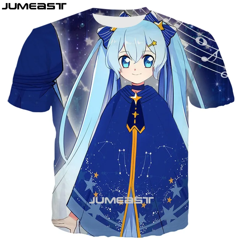 Бренд Jumeast, Мужская/женская футболка с 3D принтом, Аниме Vocaloid Hatsune Miku, короткий рукав, новинка, футболка, спортивный пуловер, летние топы, футболки - Цвет: 08