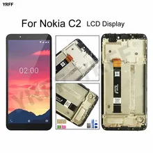 5.7 With Frame LCD Screens For Nokia C2 LCD Display Touch Screen Digitizer Assembly Panel Sensor Phone Repair Sets 100% Tested