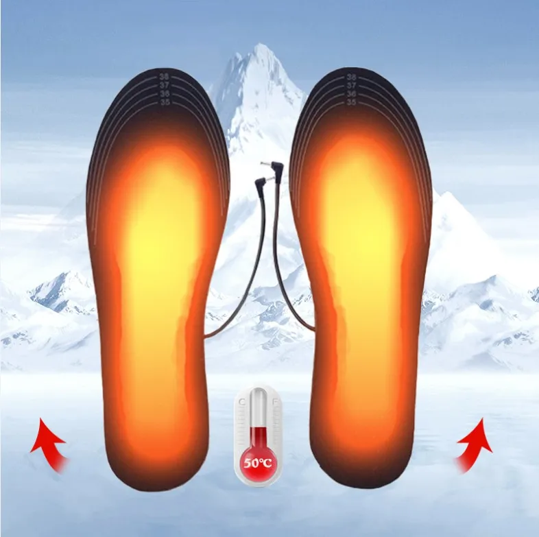 

USB Heated Insoles Foot Warmer Insoles Electric Heated Shoe Insoles Warm Socks Feet Heater Outdoor Sports Ski Heating Insoles