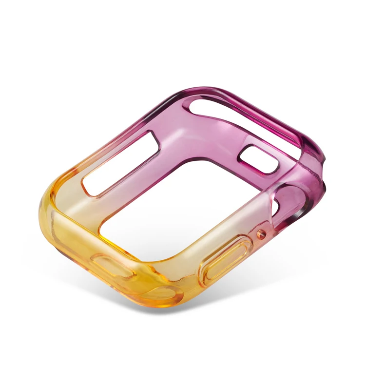 2 Чехол для apple watch 4, 5, 44 мм, 40 мм, цветной, мягкий, из ТПУ, чехол iwatch series 4, 5, ударопрочный чехол, аксессуары - Цвет: 2