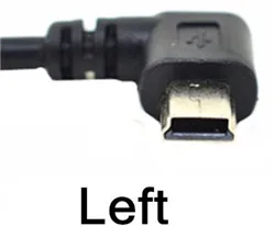 USB кабель для передачи данных A папа-мини-usb B 5Pin папа 90 градусов вверх/вниз/влево/вправо Угол адаптер зарядный кабель синхронизации 0,25 м 1,5 м 3M - Цвет: Left
