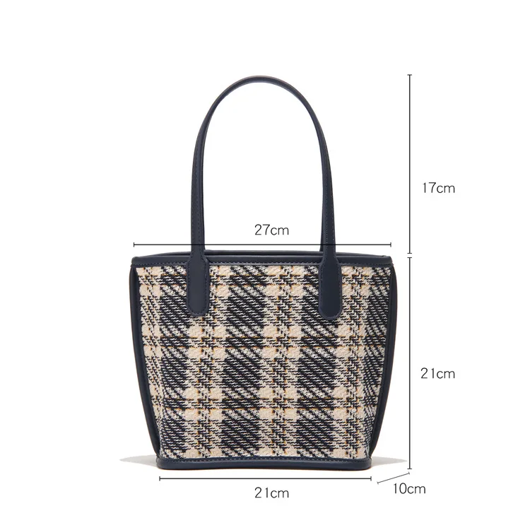 

Autumn and winter 2021 new bag original design minority handbag women's fashion trend small bag thousand bird lattice vegetable