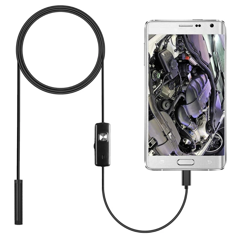 

Type-C Inspection Camera w/ 6 Adjustable LED 1.3 Million Waterproof Endoscope