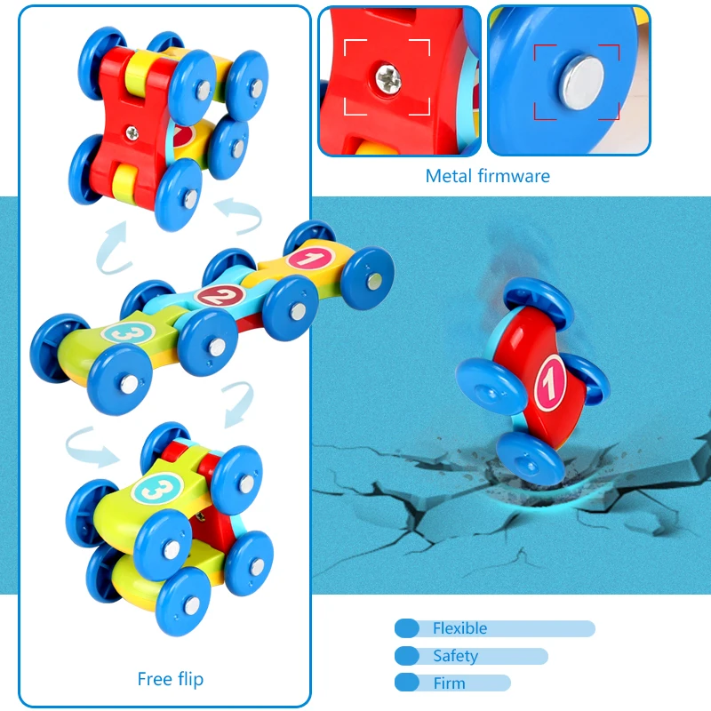 7 слойная гоночная трасса Ramp и 6 Мини инерционная машинка раздвижные игрушки