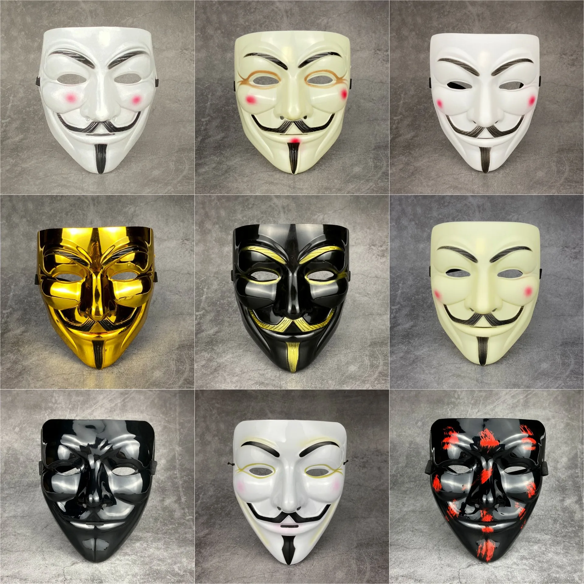 Фильм Косплэй V for Vendetta хакер анонимные маска Гай Фокс Хэллоуин для