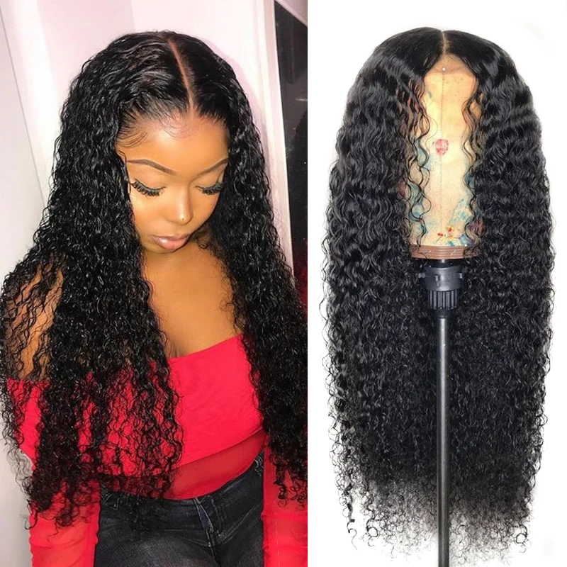 HD Transparent Lace Wig 13*6 13*1 T Part Kinky Curly Front Human Hair With Baby Brazilian Remy | Шиньоны и парики