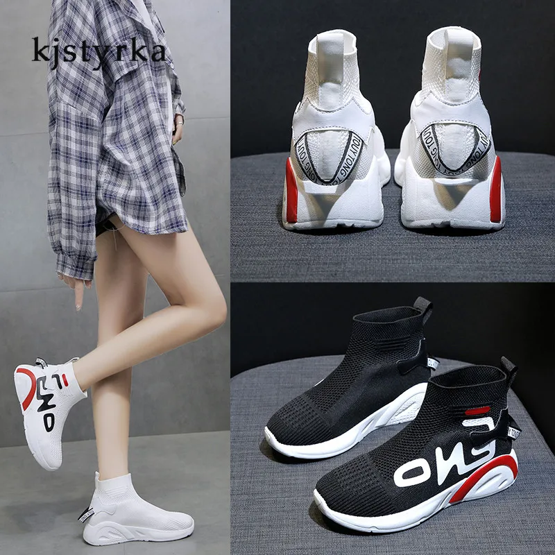 Kjstyrka/ г. стиль, zapatos mujer, брендовые высокие топы из сетчатого материала, женские нескользящие разноцветные корзины