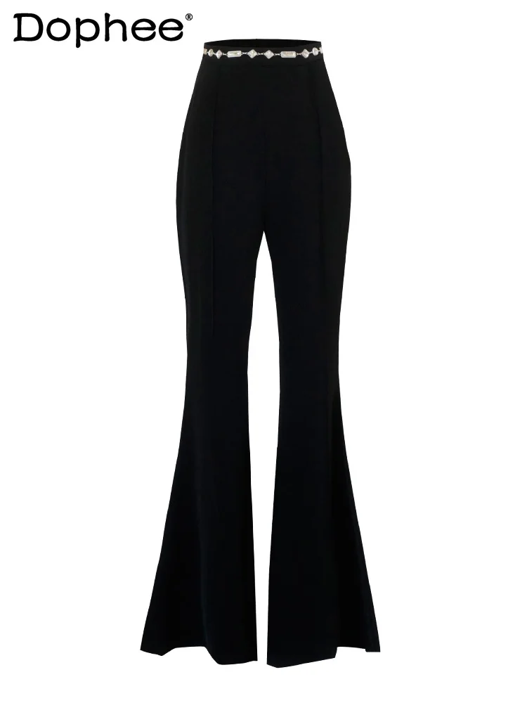 

Flared Pants Retro Fashion High Waist Long Trousers 2021 Spring Women's Pants New Casual Pants Slim Fit High Waist Pants