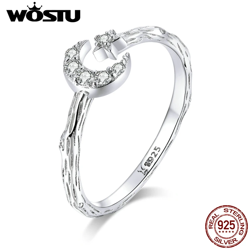 WOSTU 925 пробы Серебряный Длинный хвост мышь открытые Регулируемые кольца вечерние
