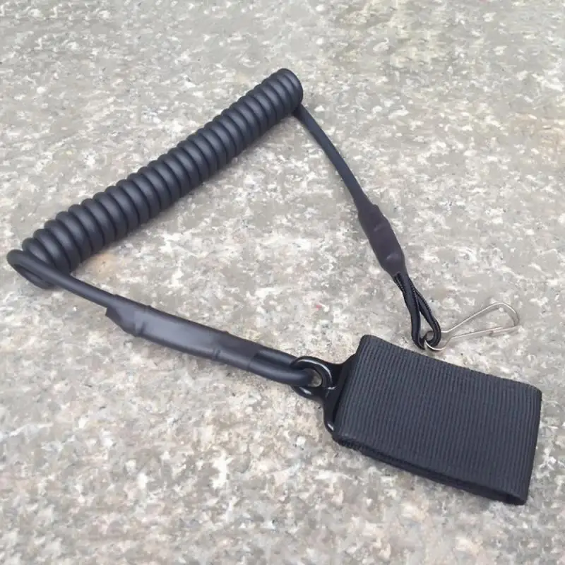 

Adjustable Tactical Pistol Lanyard Sling Hand Elastic Belt Chain Secure Spring D Anti Lost Spring Security Garment Accessories