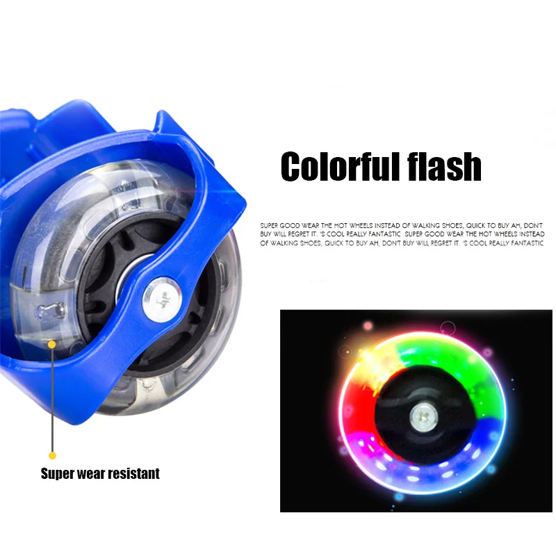 

1 Pair Flashing Roller Skating Shoes Whirlwind Pulley Flash Wheel Heel Roller Adjustable Simply Roller Skating Shoes for kids