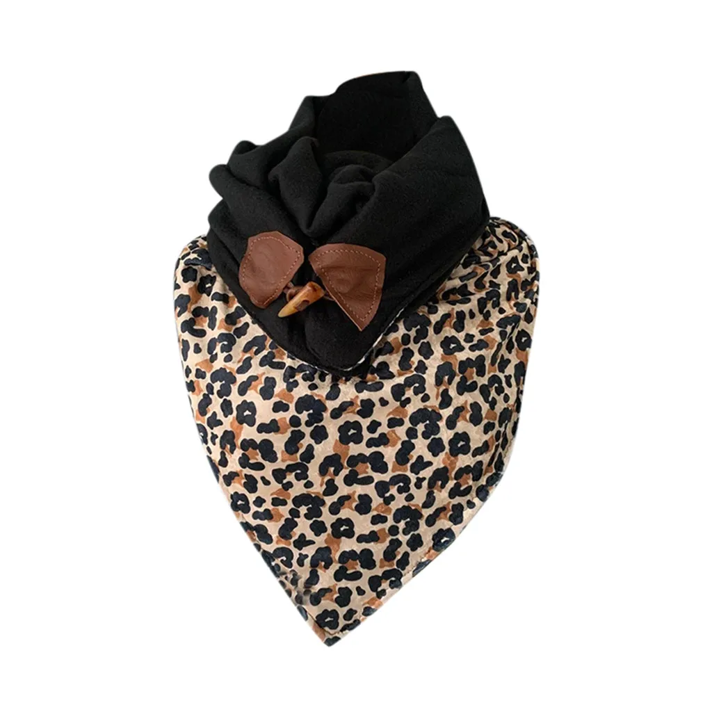 

Winter Warm Scarf Women Fashion Leopard Scarf Cotton Malaysia vintage Printed Button Shawls Soft Wrap Casual Warm Scarves Ladies