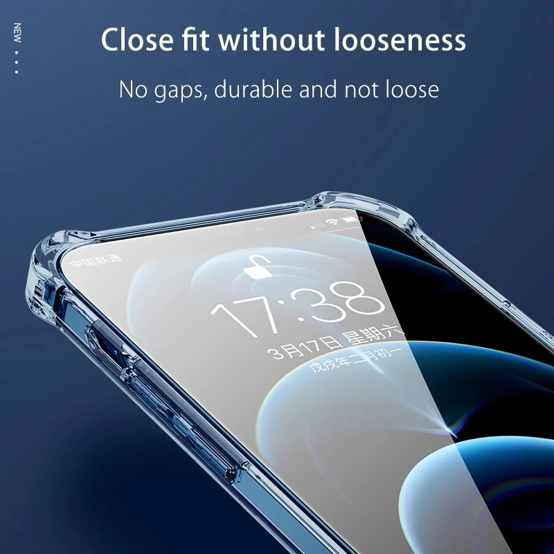 Transparent Shockproof Phone Case For iPhone 13 12 Mini Pro Max 11 Pro Max X XR XS Max 7 8 Plus SE2020 Simple Acrylic Back Cover