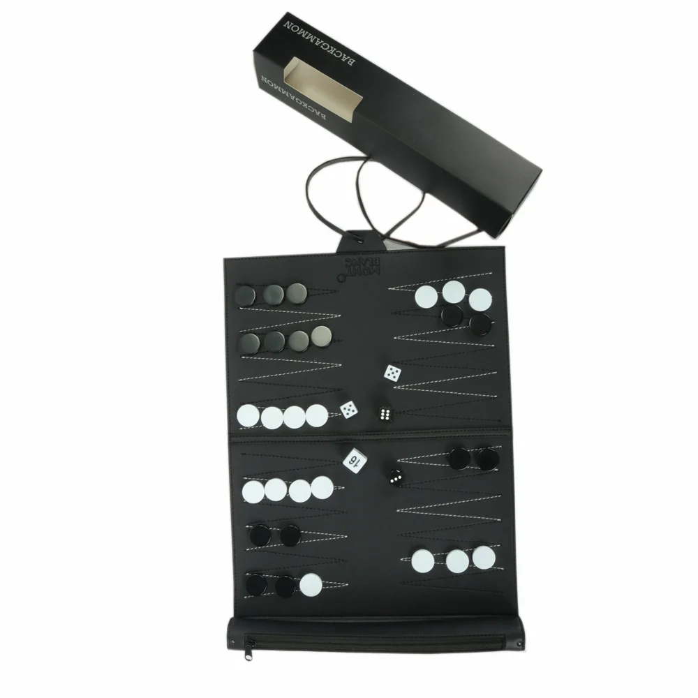 Портативный игры для путешествий Набор нард кожа пластина из шахматная доска на