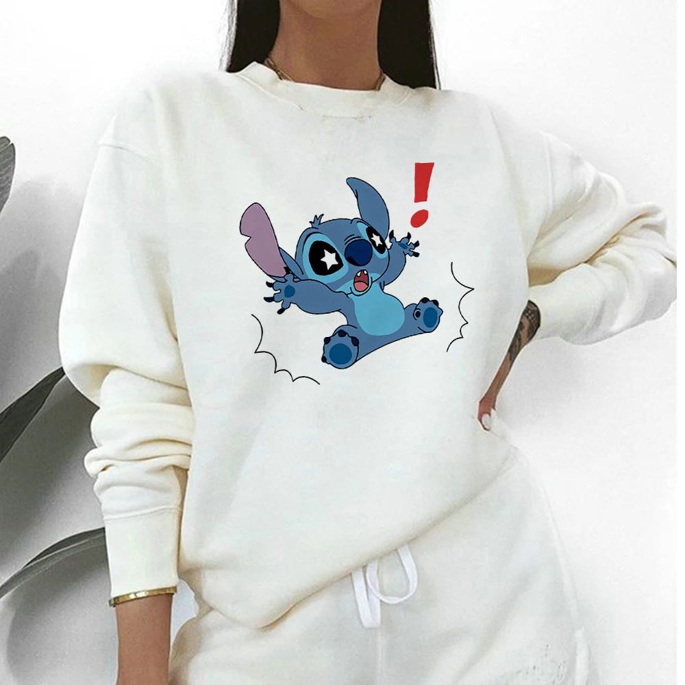 

Treat People with Kindness Hoodie Stitch Disney Pull Women Kawaii Funny Oversized Spring and Autumn Long Sleeve Sudadera Pareja