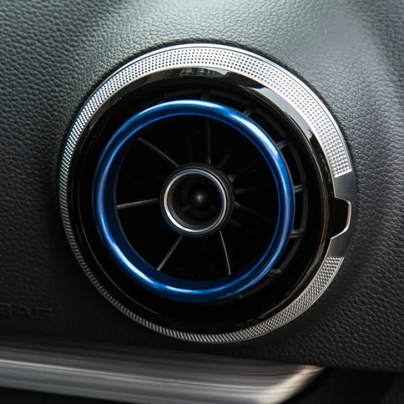 

Center Console Air Conditioner Outlet Frame Cover Trim For Audi A3 S3 8V Interior Air Vents air conditioner outlet Circle Decals
