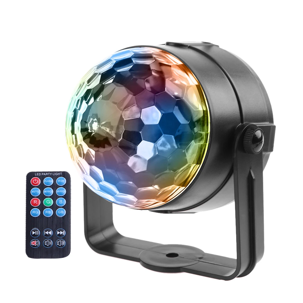 Миниатюрный светодиодный хрустальный волшебный шар RGB со сценическим эффектом